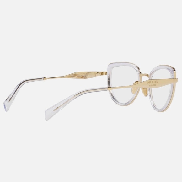 *NWT* Prada Gold/Clear Eyelass Frames - Picture 5 of 11